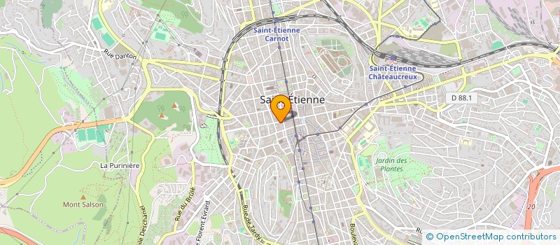 localisation de l'entreprise LA CASQUETTE PRODUCTIONS  SAINT-ETIENNE