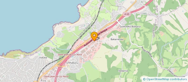 localisation de l'entreprise LA CASTAFIORE à SAINT-JEAN-DE-LUZ