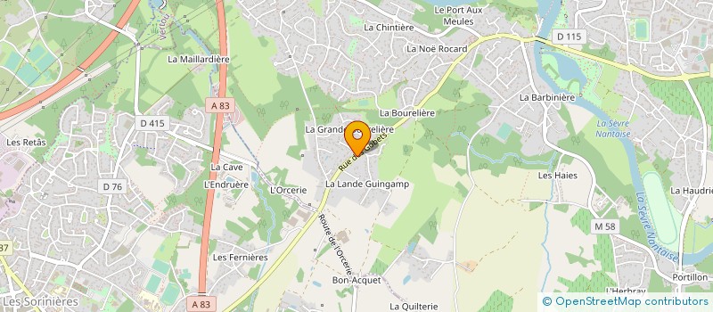 localisation de l'entreprise LA CASTELGIRONNAISE à VERTOU
