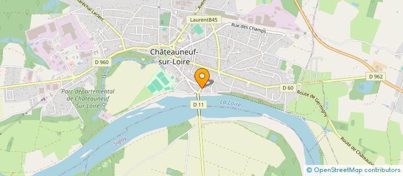 localisation de l'entreprise LA CASTELNEUVIENNE DU CENTRE à CHATEAUNEUF-SUR-LOIRE
