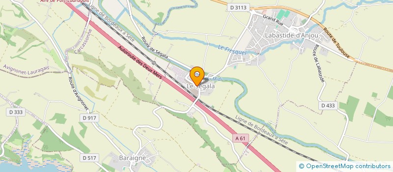 localisation de l'entreprise LA CASTIE  LES CASSES