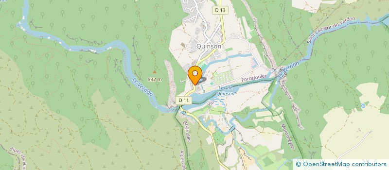 localisation de l'entreprise LA CATENAISE  QUINSON