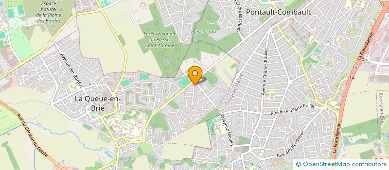 localisation de l'entreprise LA CAUDACIENNE HANDBALL  LA QUEUE-EN-BRIE