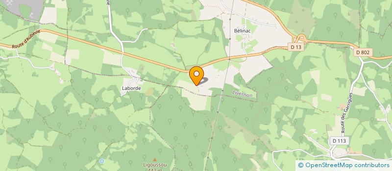 localisation de l'entreprise LA CAUSSENARDE  LIVERNON