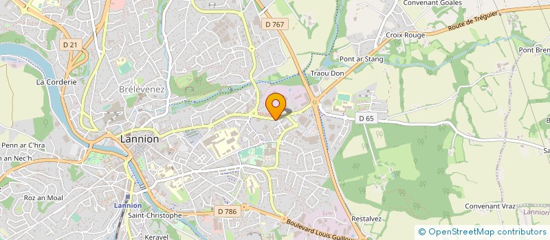 localisation de l'entreprise LA CAVADORE à LANNION