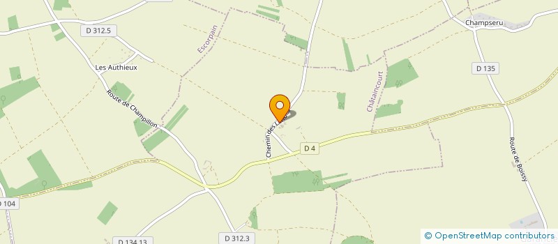 localisation de l'entreprise LA CAVALE DE LA VALLEE D'HERVILLE à CHATAINCOURT