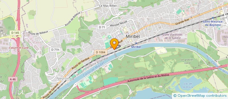 localisation de l'entreprise LA CAVALERIE  MIRIBEL