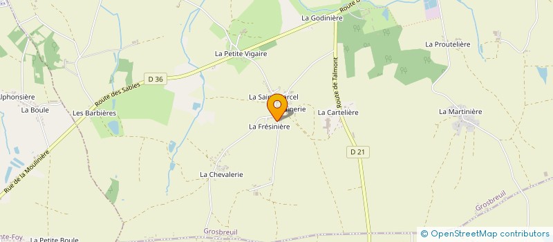 localisation de l'entreprise LA CAVALIERE à GROSBREUIL