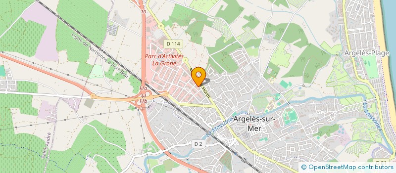 localisation de l'entreprise LA CAVALIERE à ARGELES-SUR-MER