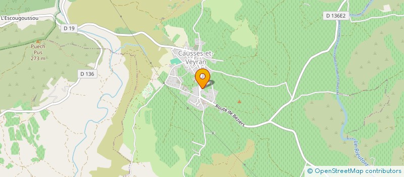 localisation de l'entreprise LA CAVE  THEZAN-LES-BEZIERS