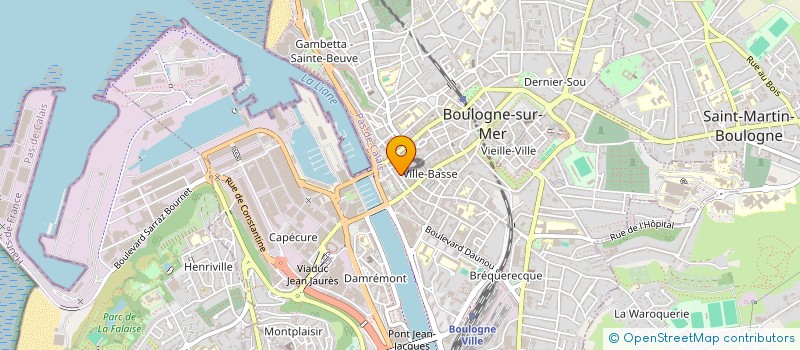 localisation de l'entreprise LA CAVE à BOULOGNE-SUR-MER