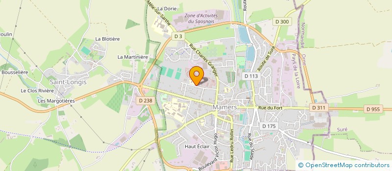 localisation de l'entreprise LA CAVE A DANSES  MAMERS