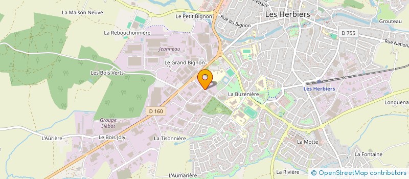 localisation de l'entreprise LA CAVE A TAPAS  LES HERBIERS