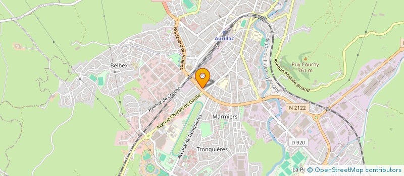 localisation de l'entreprise LA CAVE A VINS à AURILLAC