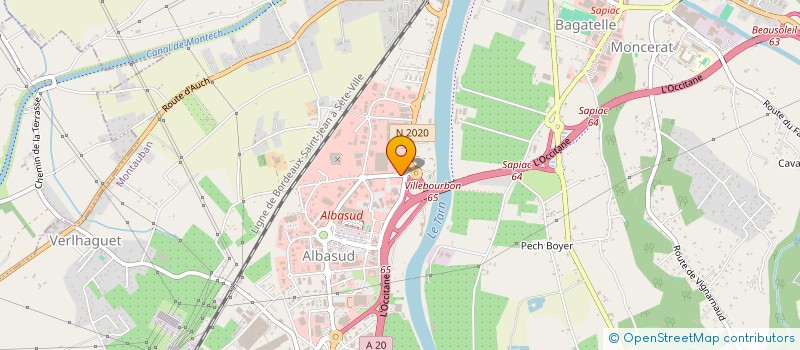 localisation de l'entreprise LA CAVE BIO BLANC ROUGE SARL  MONTAUBAN