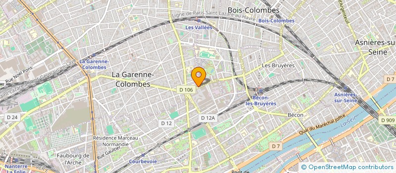 localisation de l'entreprise LA CAVE BLEUE à LA GARENNE-COLOMBES