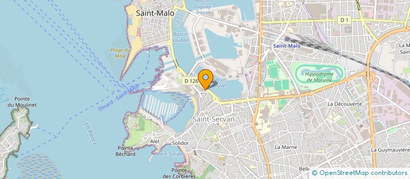 localisation de l'entreprise LA CAVE D'ALETH  SAINT-MALO