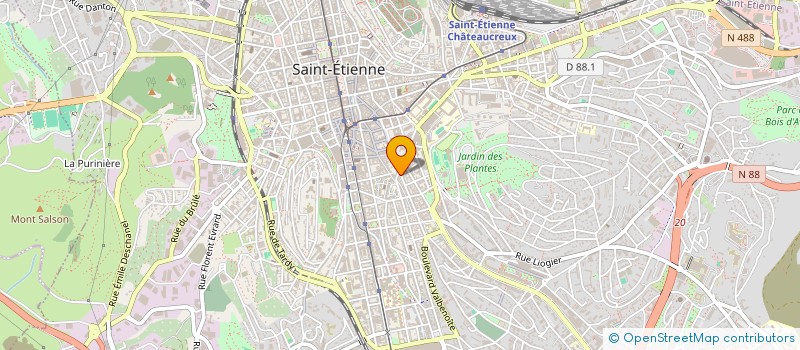 localisation de l'entreprise LA CAVE D ANTAN à SAINT-ETIENNE
