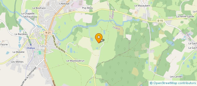 localisation de l'entreprise LA CAVE D'ARIA  CHAMPSAC