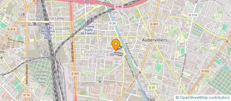 localisation de l'entreprise LA CAVE D' AUBER à AUBERVILLIERS