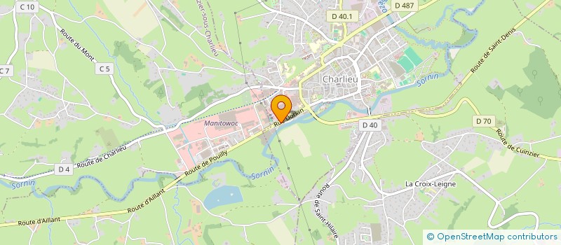 localisation de l'entreprise LA CAVE DE CHARLIEU  CHARLIEU