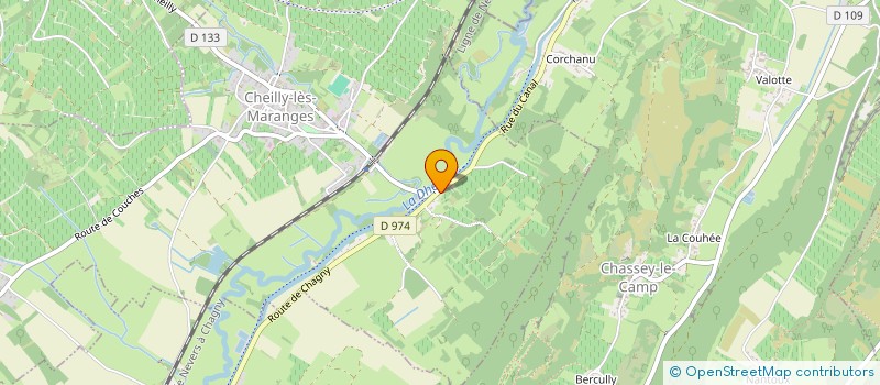 localisation de l'entreprise LA CAVE DE CHEILLY  CHEILLY-LES-MARANGES