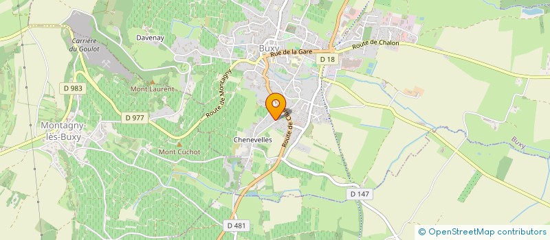localisation de l'entreprise LA CAVE DE GIVRY à BUXY