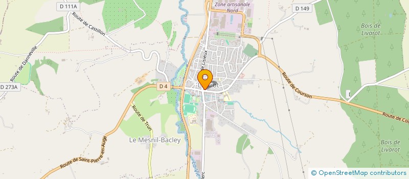 localisation de l'entreprise LA CAVE DE LIVAROT  LIVAROT-PAYS-D'AUGE