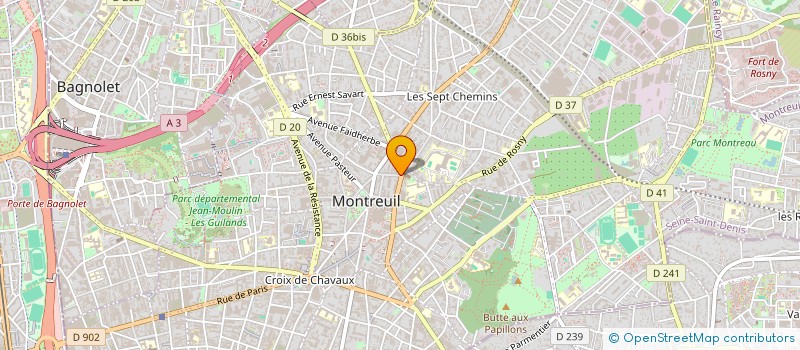localisation de l'entreprise LA CAVE DE MONTREUIL à MONTREUIL