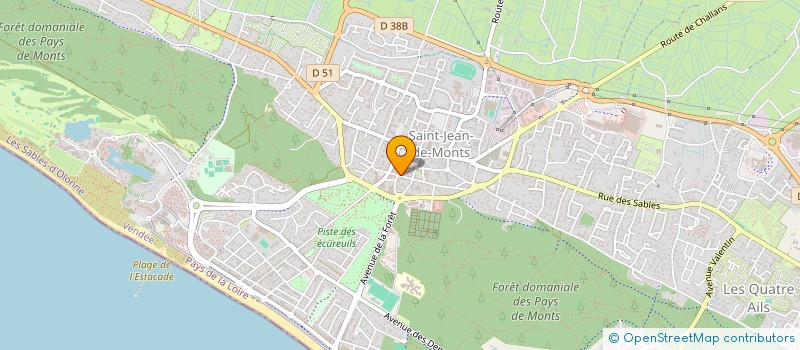 localisation de l'entreprise LA CAVE DE ROLY  SAINT-JEAN-DE-MONTS