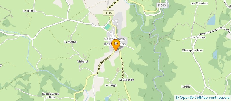 localisation de l'entreprise LA CAVE DE SAINT PRIEST  SAINT-PRIEST-DES-CHAMPS