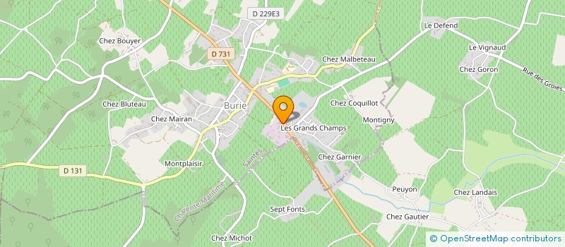 localisation de l'entreprise LA CAVE DE SAINTONGE ROMANE à BURIE