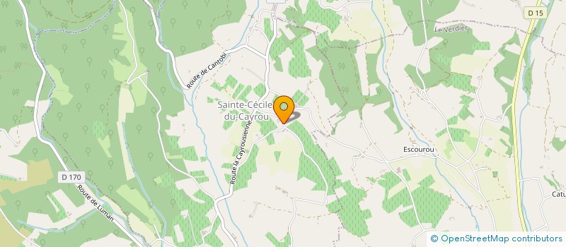 localisation de l'entreprise LA CAVE DES DEUX MONDES  SAINTE-CECILE-DU-CAYROU