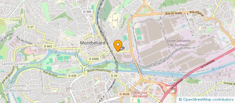 localisation de l'entreprise LA CAVE DES EPICURIENS  MONTBELIARD