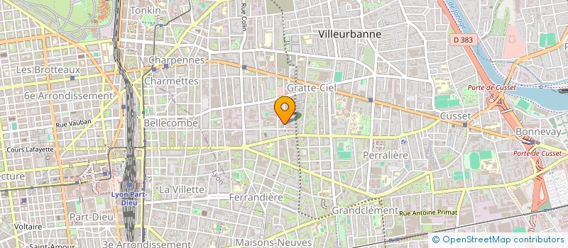 localisation de l'entreprise LA CAVE DES GRATTE CIEL  VILLEURBANNE