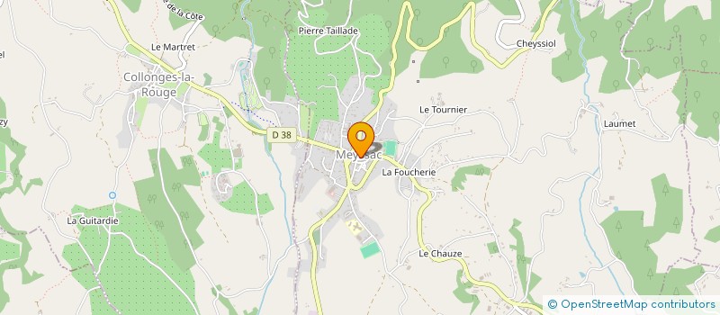 localisation de l'entreprise LA CAVE DES PIERRES ROUGES à MEYSSAC
