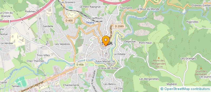 localisation de l'entreprise LA CAVE DES TERROIRS  THIERS