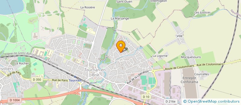 localisation de l'entreprise LA CAVE DES VINS COEURS à TOURNAN-EN-BRIE