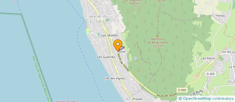 localisation de l'entreprise LA CAVE DU COIN  VEYRIER-DU-LAC