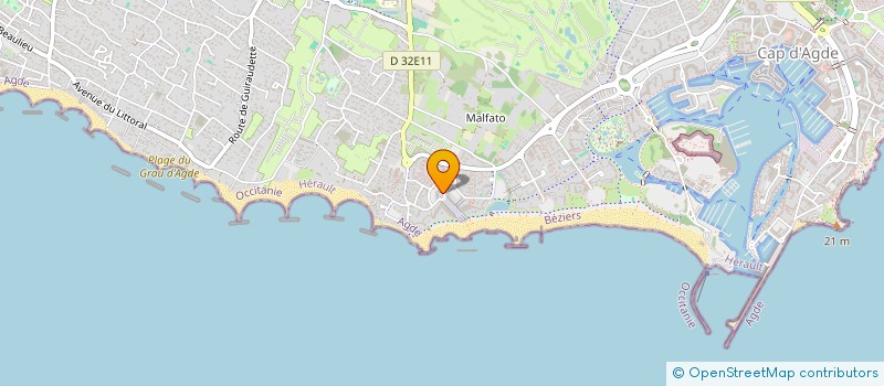 localisation de l'entreprise LA CAVE DU MAIL  AGDE