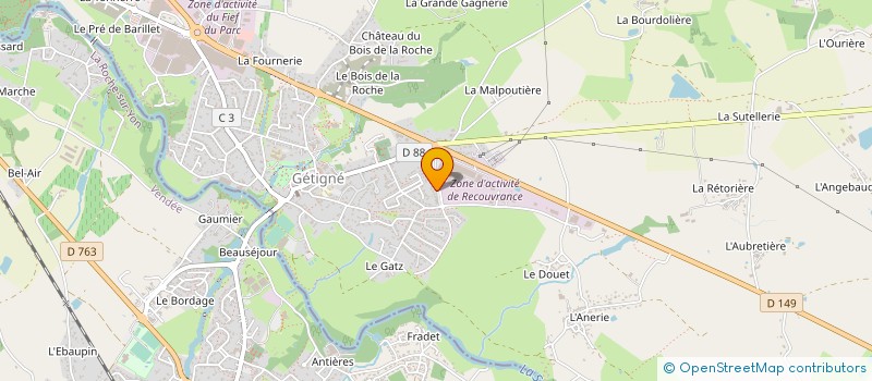 localisation de l'entreprise LA CAVE DU MANOIR  GETIGNE