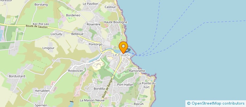 localisation de l'entreprise LA CAVE DU MERRION  LE PALAIS