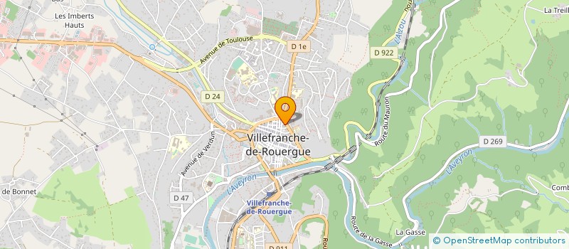 localisation de l'entreprise LA CAVE DU MONT LE VIAUR à VILLEFRANCHE-DE-ROUERGUE