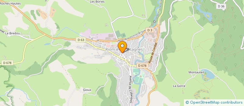 localisation de l'entreprise LA CAVE DU P-O à RIOM-ES-MONTAGNES