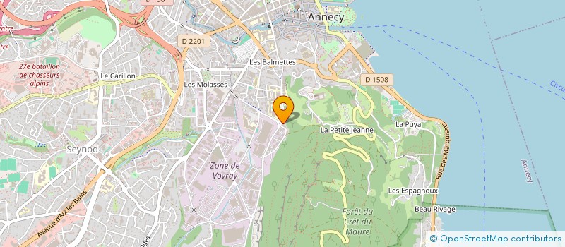 localisation de l'entreprise LA CAVE DU SEMNOZ à ANNECY