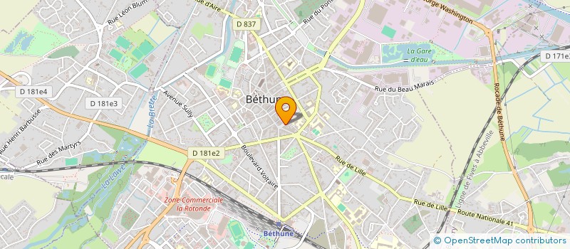 localisation de l'entreprise LA CAVERNE DE MARIE à BETHUNE