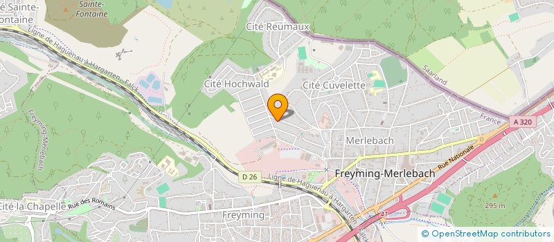 localisation de l'entreprise LA CAVERNE DE NATTY  FREYMING-MERLEBACH