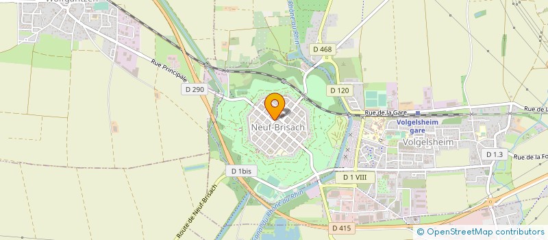 localisation de l'entreprise LA CAVERNE DE VAUBAN  NEUF-BRISACH