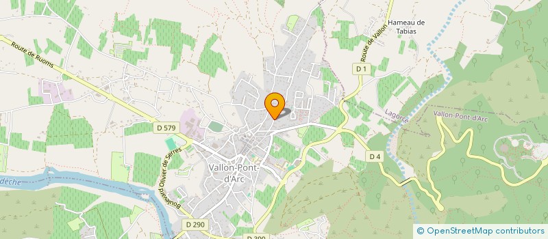 localisation de l'entreprise LA CAVERNE DU BIEN ETRE  VALLON PONT D'ARC