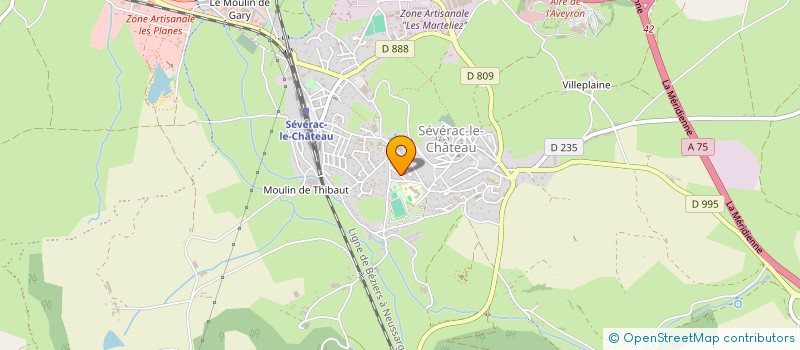 localisation de l'entreprise LA CAZELLE SPORT NATURE  SEVERAC D'AVEYRON